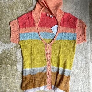 Anthropologie top with hood by Moth